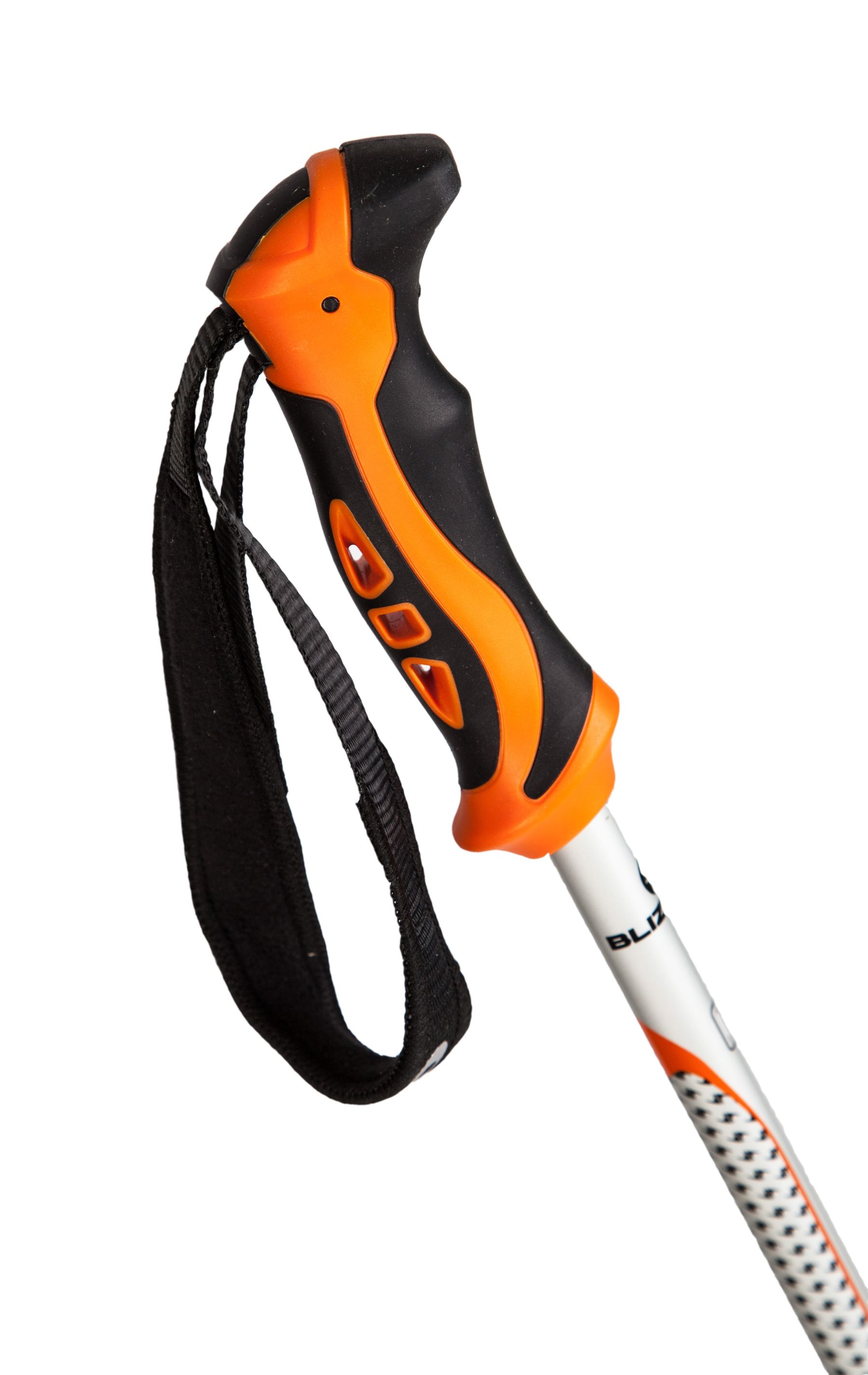Allmountain ski poles, silver/neon orange