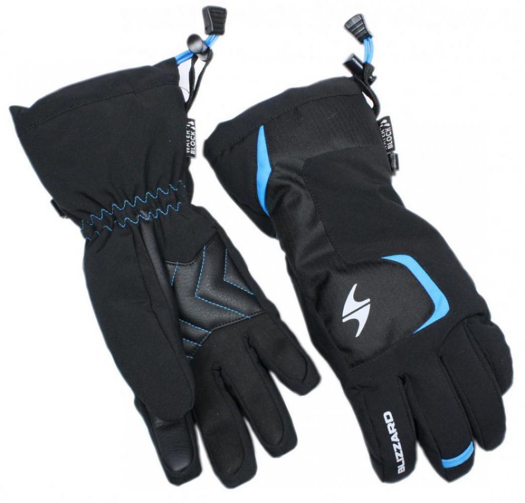 Reflex junior ski gloves, black/blue