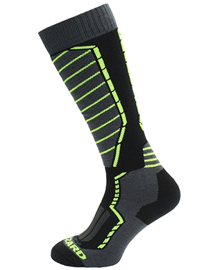 Profi ski socks, black/anthracite/signal yellow