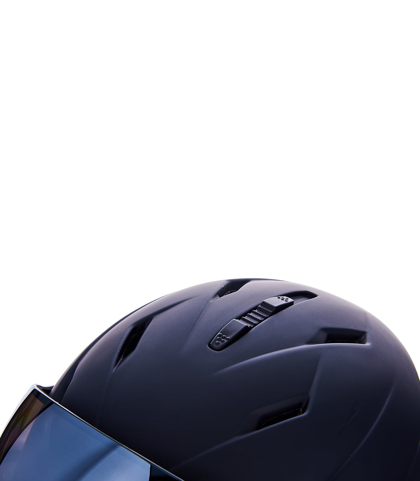 Double Visor ski helmet, black matt, smoke lens, mirror