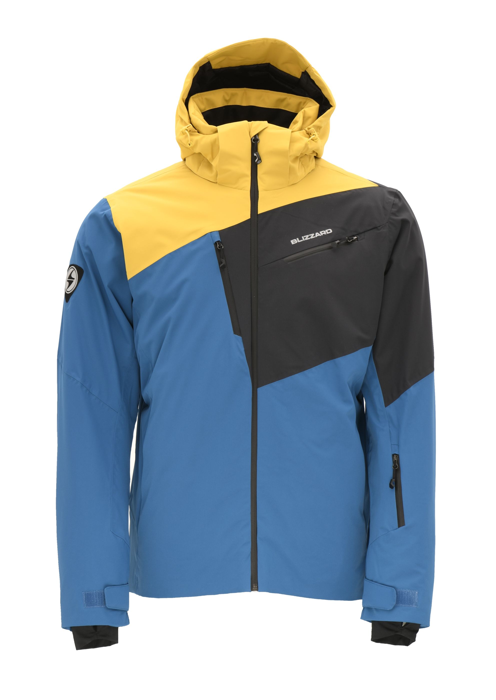 Ski Jacket Leogang, petroleum/mustard yellow