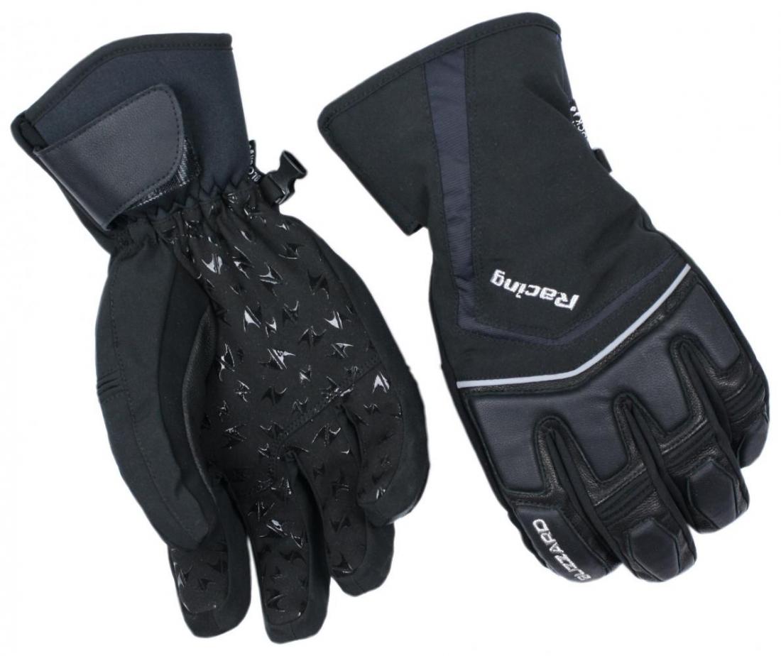 Racing ski gloves, black/silver