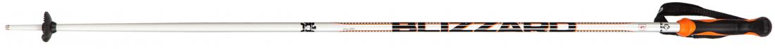 Allmountain ski poles, silver/neon orange